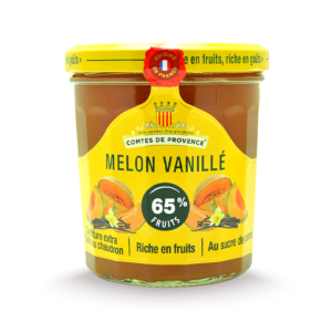 Pot de confiture de melon vanillé