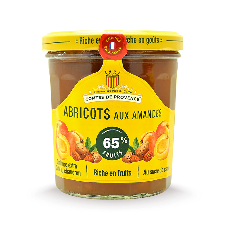 Confiture méditerranéenne-abricots aux amandes-comtes-de-provence