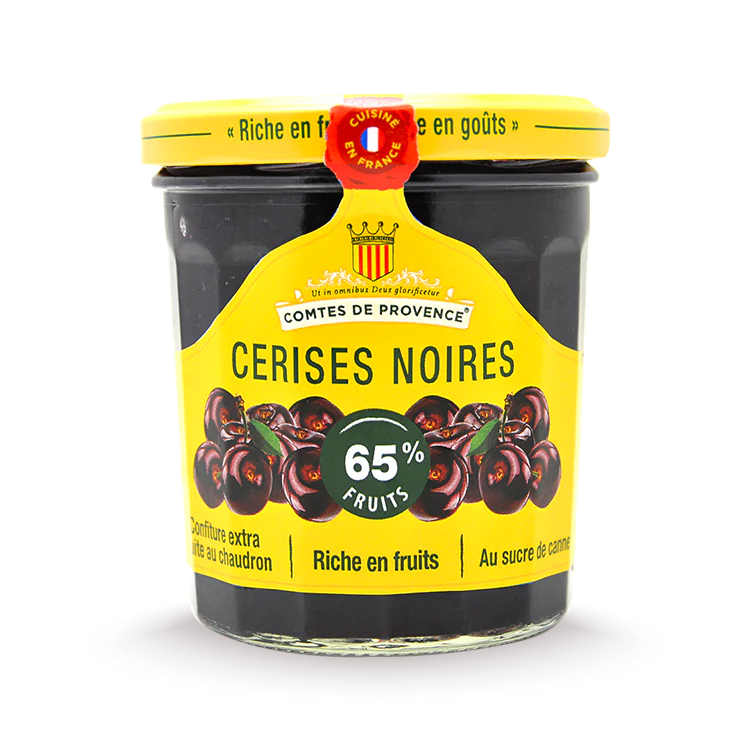 Confiture méditerranéenne-cerises noires-comtes-de-provence