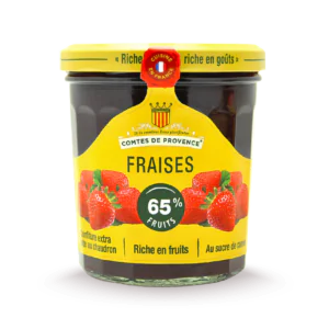 pot de confiture de fraises