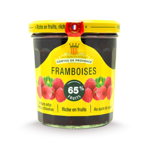 pot de confiture de framboises