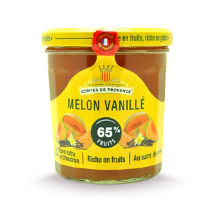 Pot de confiture de melon vanillé