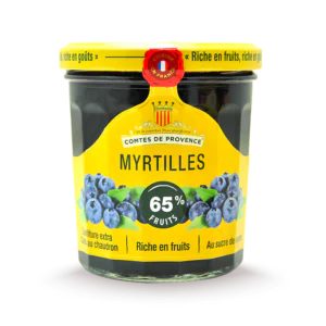 pot de confiture de myrtilles
