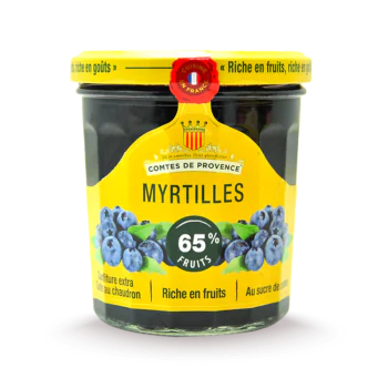pot de confiture de myrtilles
